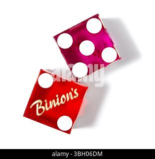 dice photographed on a white background Stockfoto