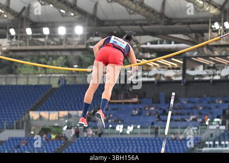 Olimpico Stadium, Rom, Italien - BRUNI Roberta (ITA) Pole Vault Women während der Wanda Diamond League 2025 - Goldene Gala, 5. Juni 2025 (Foto: Roberto Ramaccia/SIPA USA) Credit: SIPA USA/Alamy Live News Stockfoto