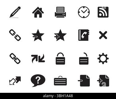 Web-Symbol-Vektor, Kontaktieren Sie uns Icons-Vektor für Web-Computer und Mobilgeräte Stock Vektor