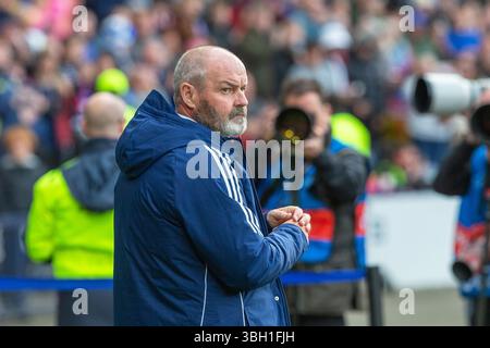 Juni 2025. Glasgow, Großbritannien. Schottland spielte Island in einem internationalen Freundschaftsspiel im schottischen Nationalstadion Hampden Park in Glasgow. Das Ergebnis war Schottland 1:3, Island Image von Steve Clarke, schottischer Teamtrainer, Credit: Findlay / Alamy Live News Stockfoto