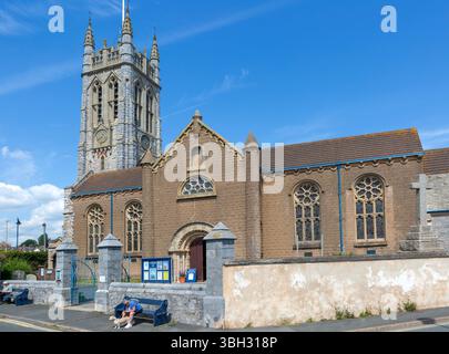 Historische Pfarrkirche St. Michael, Teignmouth, South Devon, England, Großbritannien Stockfoto