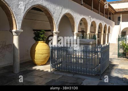 Grecia. Isola di Idra. Chiesa dell' Assunzione della Vergine Maria. Griechenland. Hydra Island. Die Kathedrale Stockfoto