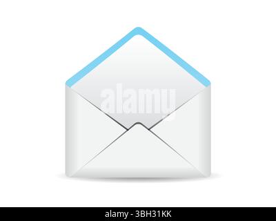 Öffnen Sie Umschlag, Grußkarte Umschlag Konzept Illustration flacher Design Vektor eps10, grafisches Element für Landing Page, leere State App oder Web u Stock Vektor