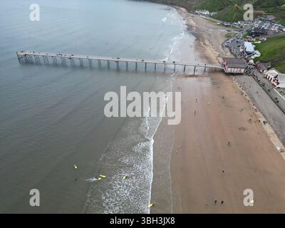 Viktorianische Architektur Saltburn by the Sea victorian Pier, North Yorkshire Urlaubsort Stockfoto