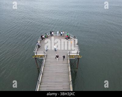 Viktorianische Architektur Saltburn by the Sea victorian Pier, North Yorkshire Urlaubsort Stockfoto