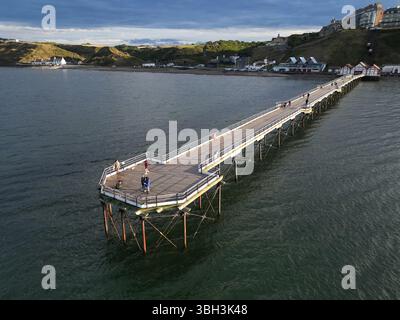 Viktorianische Architektur Saltburn by the Sea victorian Pier, North Yorkshire Urlaubsort Stockfoto