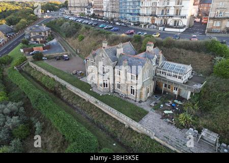 Aus der Vogelperspektive von Saltburn am Sea British Seaside Resort, North Yorkshire Stockfoto