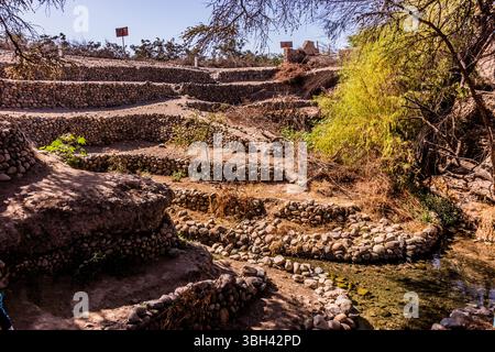 Ocongalla Aquädukt in der Nähe von Nazca, Peru Stockfoto