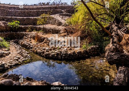 Ocongalla Aquädukt in der Nähe von Nazca, Peru Stockfoto
