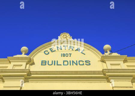 In der Nähe von zentralen Gebäuden 1907 Zeichen auf Avon Terrasse in York, einem beliebten touristischen Stadt östlich von Perth in Avon Valley. York ist die älteste Siedlung im Inland Stockfoto