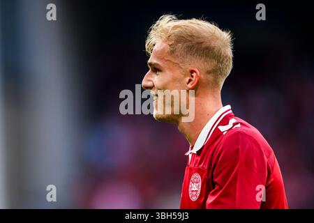 8 (DEN) - Gustav Isaksen. Landskamp: Danmark mod Nordirland - 07.06.2025. Venskabskamp, VM-testkamp København, Danmark. 7. Juni 2025. Vereinigtes Königreich: Dänemark Stockfoto
