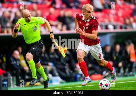 8 (DEN) - Gustav Isaksen. Landskamp: Danmark mod Nordirland - 07.06.2025. Venskabskamp, VM-testkamp København, Danmark. 7. Juni 2025. Vereinigtes Königreich: Dänemark Stockfoto