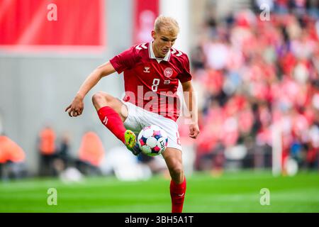 8 (DEN) - Gustav Isaksen. Landskamp: Danmark mod Nordirland - 07.06.2025. Venskabskamp, VM-testkamp København, Danmark. 7. Juni 2025. Vereinigtes Königreich: Dänemark Stockfoto