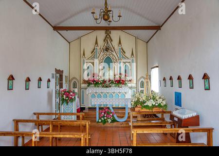 Innenraum der Kirche Fatima auf der Azoren-Insel Santa Maria-Portugal.6-6-2025 Stockfoto
