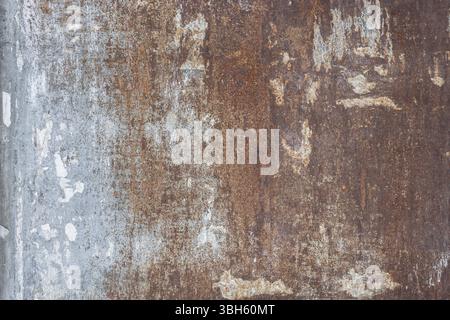 Grunge verrostete Metallstruktur, Rost und oxidierter Metallhintergrund. Alte Metallplatte aus Eisen Stockfoto