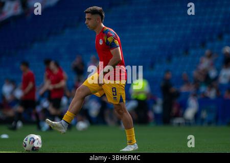 Barcelona, Spanien: 7. Juni: Spieler im Vorfeld des Qualifikationsspiels zur FIFA-Weltmeisterschaft 2026 zwischen Andorra und England im RCDE-Stadion in Cor Stockfoto