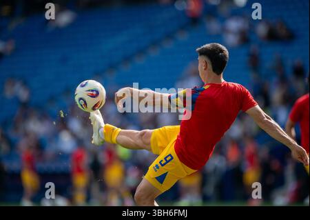 Barcelona, Spanien: 7. Juni: Spieler im Vorfeld des Qualifikationsspiels zur FIFA-Weltmeisterschaft 2026 zwischen Andorra und England im RCDE-Stadion in Cor Stockfoto