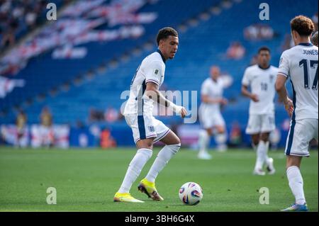 Barcelona, Spanien : 7. Juni: Jude Bellingham von der englischen Nationalmannschaft im Einsatz während des Qualifikationsspiels zur FIFA-Weltmeisterschaft 2026 zwischen Andorra und Stockfoto
