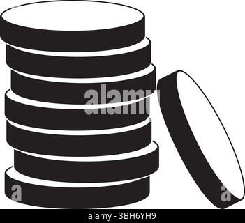 Design mit Symbolelementen für Münzstapel-Symbole Stock Vektor