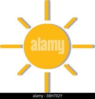 Design mit Logo-Element in der Sonne Stock Vektor