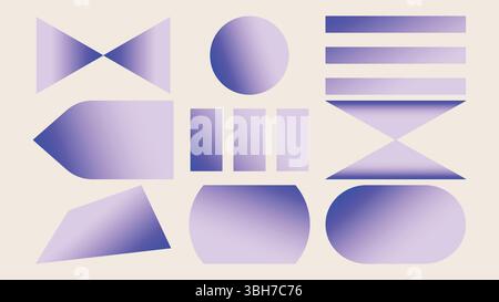 Minimales Geometrisches Hintergrundset Für Gradient Stock Vektor