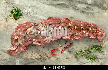 Hochwertiges rohes Fleisch, Kalbfleisch. Stockfoto