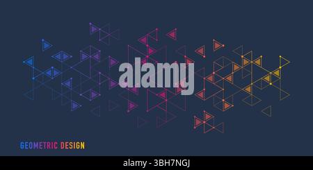 Abstrakter Vektorhintergrund mit einem geometrischen Muster von Dreiecksformen. Grafisches Designelement Stock Vektor