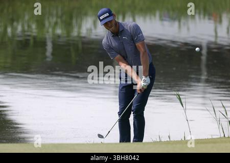 Caledon, Ontario, Kanada. Juni 2025. Jesper Svensson stürzt sich in die dritte Runde der RBC Canadian Open, die im TPC Toronto im Osprey Valley in Caledon, Ontario, Kanada stattfand. Daniel Lea/CSM/Alamy Live News Stockfoto