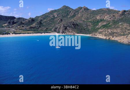 FRANZÖSISCH-WESTINDIEN. SAINT BARTHELEMY ISLAND. LUFTAUFNAHME Stockfoto