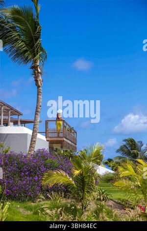 FRANZÖSISCH-WESTINDIEN. SAINT BARTHELEMY ISLAND. SERENO LUXUSVILLEN Stockfoto