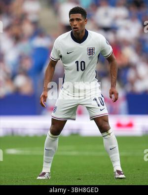 Barcelona, Spanien. Juni 2025. Jude Bellingham aus England spielte während des 26. UEFA-Qualifikationsspiels der FIFA-Weltmeisterschaft am 7. Juni 2025 in Barcelona, Spanien, Gruppe K, Spieltag 3 zwischen Andorra und England im RCDE-Stadion. (Foto: Bagu Blanco/PRESSINPHOTO) Credit: PRESSINPHOTO SPORTS AGENCY/Alamy Live News Stockfoto