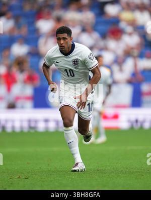 Barcelona, Spanien. Juni 2025. Jude Bellingham aus England spielte während des 26. UEFA-Qualifikationsspiels der FIFA-Weltmeisterschaft am 7. Juni 2025 in Barcelona, Spanien, Gruppe K, Spieltag 3 zwischen Andorra und England im RCDE-Stadion. (Foto: Bagu Blanco/PRESSINPHOTO) Credit: PRESSINPHOTO SPORTS AGENCY/Alamy Live News Stockfoto