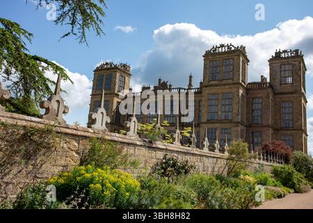 Hardwick Hall Derbyshire House und Gärten Stockfoto