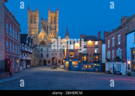 Lincoln Cathedral vom Minster Yard Lincoln Stockfoto