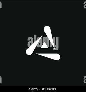 Ein Buchstabe mit Dreiecksdesign - Dreieckssymbol Stock Vektor