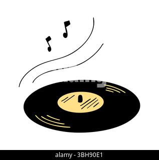 Schallplattenspieler auf weißem Hintergrund Stock Vektor