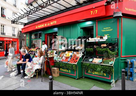 Au Marché de la Butte - Montmartre - Paris Stockfoto
