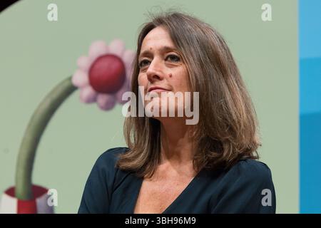Turin, Italien. Mai 2025. Die Autorin Vanessa Roghi ist Gast der Buchmesse in Turin 2025 Stockfoto