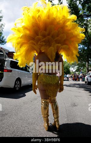 Washington Dc, Usa. Juni 2025. Die Teilnehmer marschieren an der WorldPride 2025 Parade zur Unterstützung der LGBTQ-Rechte am 7. Juni 2025 in Washington, DC. Die farbenfrohe Feier bringt Tausende von Menschen auf die Straße. Es fördert Fairness, Akzeptanz und Sichtbarkeit für die LGBTQ-Community. (Foto: Probal Rashid/NurPhoto)0 Credit: NurPhoto SRL/Alamy Live News Stockfoto