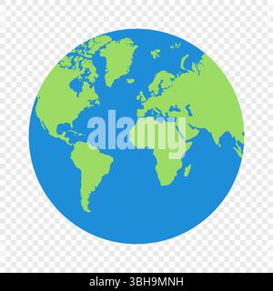 Erdkugeln isoliert auf transparentem Hintergrund Stock Vektor