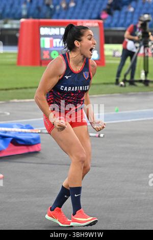 6. Juni 2025, Olimpico Stadium, Rom, Italien; die Wanda Diamond League 2025 – Goldene Gala; BRUNI Roberta (ITA) Pole Vault Women Stockfoto