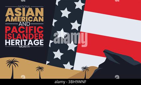 Ehren asiatisch-amerikanischer und pazifischer Inselbewohner Stock Vektor