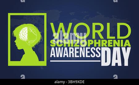 Weltschizophrenie-Bewusstseinstag, Barrieren Durchbrechen Durch Verständnis Stock Vektor