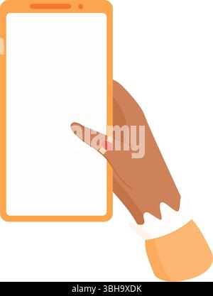 Handheld Smartphone Mit Leerer Vorlage Stock Vektor