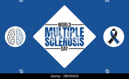 Unsichtbar, aber wirkungsvoll, Sensibilisierung für Multiple Sklerose Stock Vektor