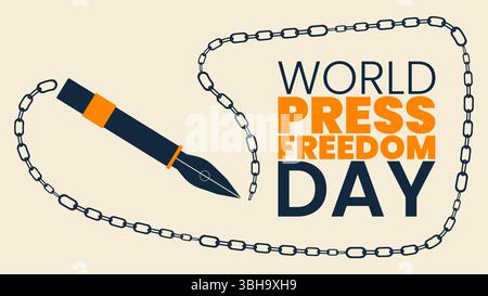 Support Free Press, Design for Press Freedom Day Stock Vektor