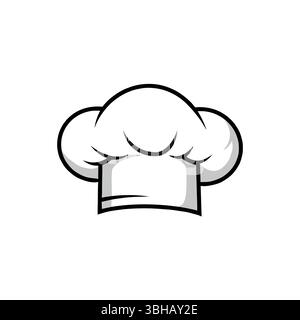 Chef Hut Kappe Vektor Illustration Doodle Zeichnung Kunst Symbol isoliert auf weißem Hintergrund Stock Vektor