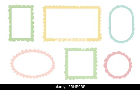Kollektion handgezeichneter Rahmen. Stock Vektor