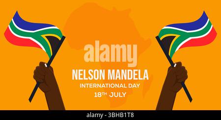 Illustration zum internationalen Tag von Nelson Mandela Stock Vektor