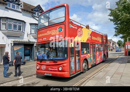Touristenbus, Stratford-upon-Avon England, Großbritannien Stockfoto